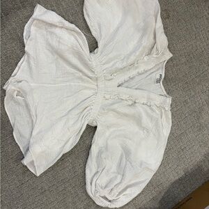 BUCKETLIST White Puff Sleeve Romper